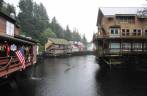 Creek Street, a mais famosa rua de Ketchikan, no sudeste do Alaska